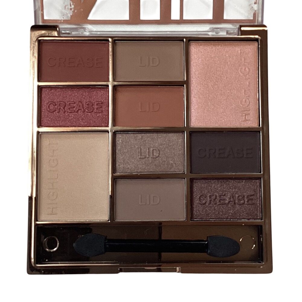 LA Colors Nude Eyeshadow Palette 10 Shades Rose Gold Neutral Makeup New